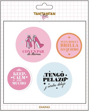 PACK CHAPAS LVR LA VECINA RUBIA