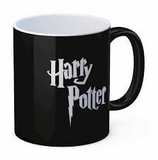 TAZA LOGO HARRY POTTER NEGRA Y BLANCA