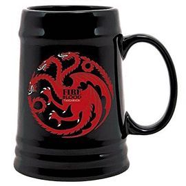 TARGARYEN JARRA CERAMICA NEGRA GAME OF THRONES