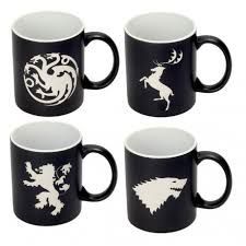 SET 4 TAZAS EMBLEMAS CASAS - GAME OF THRONES