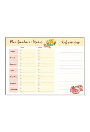 BLOC PLANIFICADOR DE MENÚS