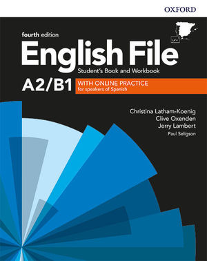 ENGLISH FILE A2/B1 - PRE-INTERMEDIATE- STUDENT'S PACK BOOK AND WORKBOOK WITH KEY