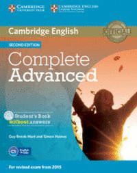 COMPLETE ADVANCED - STUDENT 'S BOOK WITHOUT ANSWERS  ( C1 )