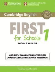 CAMBRIDGE FIRST CERTIFICATE. STUDENT WITH KEY