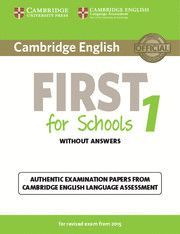 CAMBRIDGE FIRST CERTIFICATE. STUDENT WITH KEY