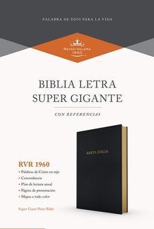 SANTA BIBLIA RVR60 LETRA SUPER GIGANTE I/PIEL NEGRO
