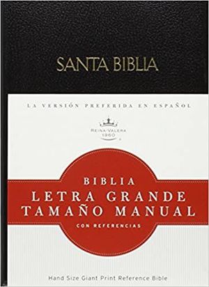 SANTA BIBLIA REINA VALERA 1960 ( LETRA GRANDE - TAMAÑO MANUAL CON REFERENCIAS NEGRO ) PIEL NEGRA