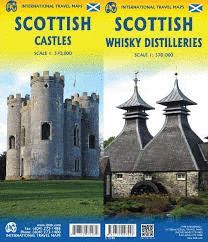 ESCOCIA CASTILLOS Y DESTILERIAS, SCOTTISH CASTLES AND WHISKY DISTILLERIES, MAPA ITMB