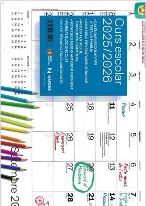 CALENDARI ESCOLAR 2025-26