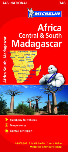 AFRICA CENTRAL & SOUTH - MADAGASCAR, MAPA NATIONAL Nº 746