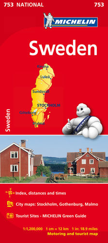 SUECIA - SWEDEN, MAPA NATIONAL Nº 753