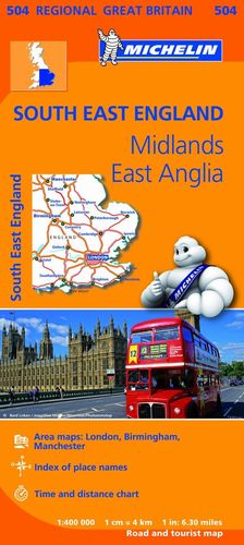 SOUTH EAST ENGLAND (THE MIDLANDS, EAST ANGLIA), MAPA REGIONAL Nº 504