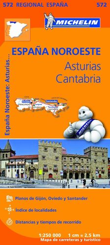 ASTURIAS - CANTABRIA, MAPA REGIONAL Nº 572 - ESPAÑA NOROESTE