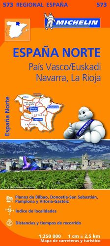 PAIS VASCO / EUSKADI, NAVARRA, LA RIOJA, MAPA REGIONAL Nº 573 - ESPAÑA NORTE