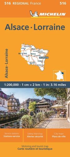 ALSACE, LORRAINE - MAPA REGIONAL Nº 516