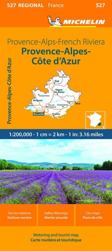 PROVENCE, ALPS, FRENCH RIVIERA (COTE D'AZUR) - MAPA REGIONAL 527