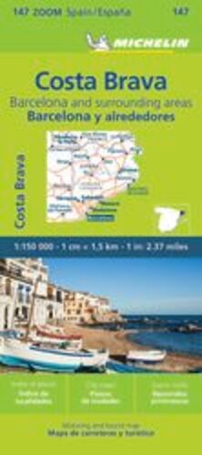 COSTA BRAVA, BARCELONA Y ALREDEDORES - MAPA ZOOM Nº 147
