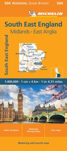 SOUTH EAST ENGLAND (THE MIDLANDS, EAST ANGLIA), MAPA REGIONAL Nº 504