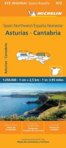 ASTURIAS - CANTABRIA, MAPA REGIONAL Nº 572 - ESPAÑA NOROESTE