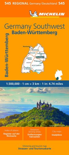 GERMANY SOUTHWEST, MAPA REGIONAL 11545