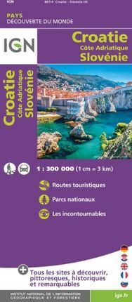 CROATIA & SLOVENIA - ADRIATIC COAST, MAPA DE CARRETERAS