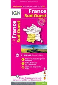 FRANCE SUD-OUEST, MAPA 803 IGN NATIONALE ROUTIERE ET TOURISTIQUE