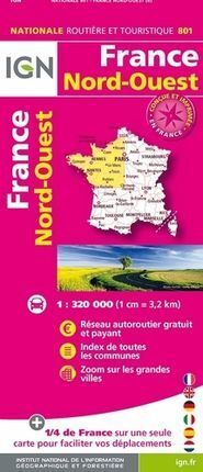 801 FRANCE NORD-OUEST 2020 1:320.000 -IGN