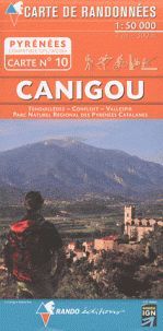 CANIGOU. VALLESPIR-FENOUILLEDES 1:50.000 CARTE DE RANDONNEES