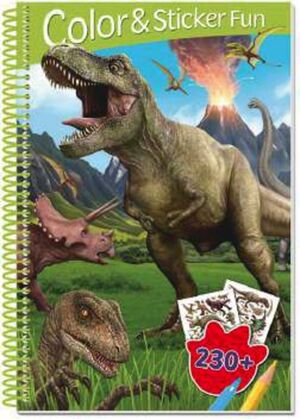 DINOSAURIOS. COLOR & STICKER FUN