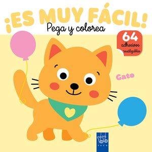 ES MUY FÁCIL! PEGA Y COLOREA. GATO