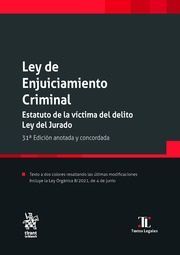 LEY DE ENJUICIAMIENTO CRIMINAL (31ª ED.  2022)