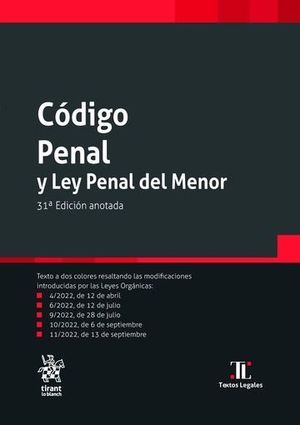 CODIGO PENAL Y LEY PENAL DEL MENOR (31ª ED.)