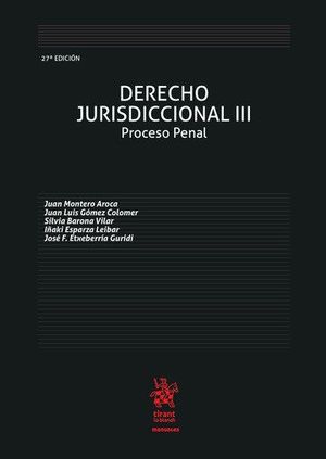 DERECHO JURISDICCIONAL III. PROCESO PENAL, (27ª EDICIÓN)