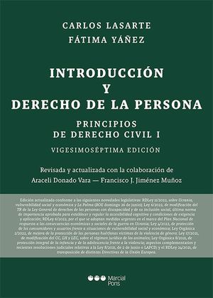 PRINCIPIOS DE DERECHO CIVIL, TOMO 1: INTRODUCCIÓN Y DERECHO DE LA PERSONA (27ª ED.)