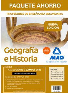 PAQUETE AHORRO GEOGRAFIA E HISTORIA - CUERPO DE PROFESORES DE ENSEÑANZA SECUNDARIA