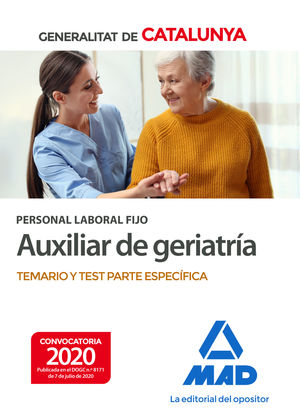 AUXILIAR DE GERIATRÍA - TEMARIO Y TEST DE LA PARTE ESPECÍFICA