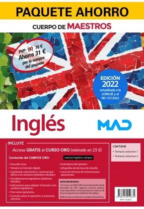 PAQUETE AHORRO INGLÉS (CUERPO DE MAESTROS) ED.2022