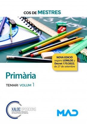 COS DE MESTRES EDUCACIÓ PRIMARIA. TEMARI VOLUM 1 (2022)