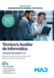 TÉCNICOS AUXILIARES DE INFORMATICA DEL ESTADO  - TURNO LIBRE 2023. TEST BLOQUES III Y IV