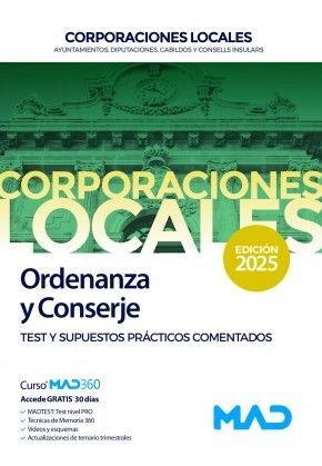 ORDENANZA Y CONSERJE DE AYUNTAMIENTOS, DIPUTACIONES Y OTRAS CORPORACIONES LOCALE
