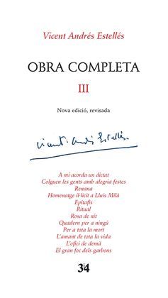 OBRA COMPLETA III  ( VICENT ANDRÉS ESTELLÉS )