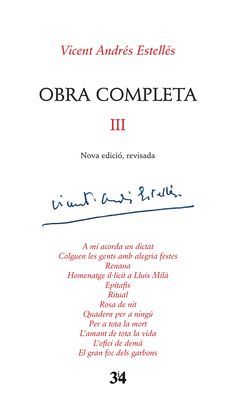 OBRA COMPLETA III  ( VICENT ANDRÉS ESTELLÉS )