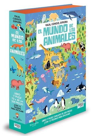 MUNDO DE LOS ANIMALES, EL - LIBRO Y PUZLE OVALADO DE 200 PIEZAS