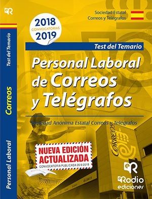 PERSONAL LABORAL DE CORREOS Y TELÉGRAFOS. TEST DEL TEMARIO