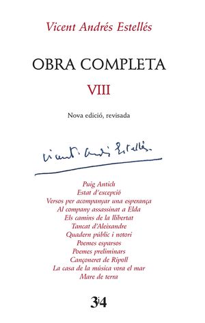 OBRA COMPLETA VIII  ( VICENT ANDRÉS ESTELLÉS )