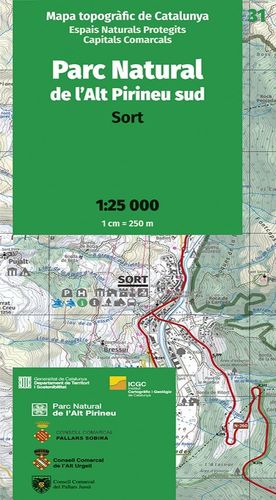 PARC NATURAL DE L’ALT PIRINEU SUD. SORT - 31 (1:25.000)