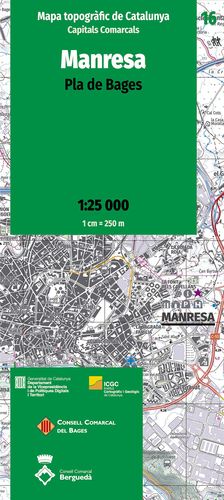 MANRESA - 16 MAPA TOPOGRÀFIC DE CATALUNYA