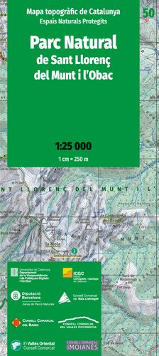 PARC NATURAL DE SANT LLORENÇ DEL MUNT I L’OBAC – 50 (1:25.000)