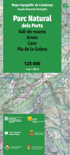 PARC NATURAL DELS PORTS – 53 (VALL-DE-ROURES, ARNES, CARO, PLA DE LA GALERA) 1:25.000