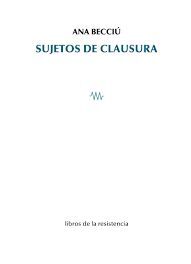 SUJETOS DE CLAUSURA